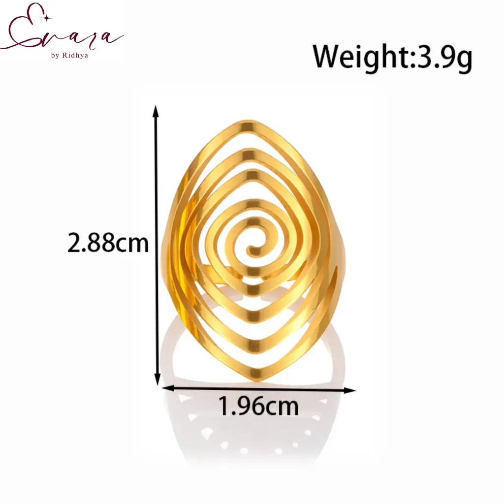 Radiant Swirl Signature Ring