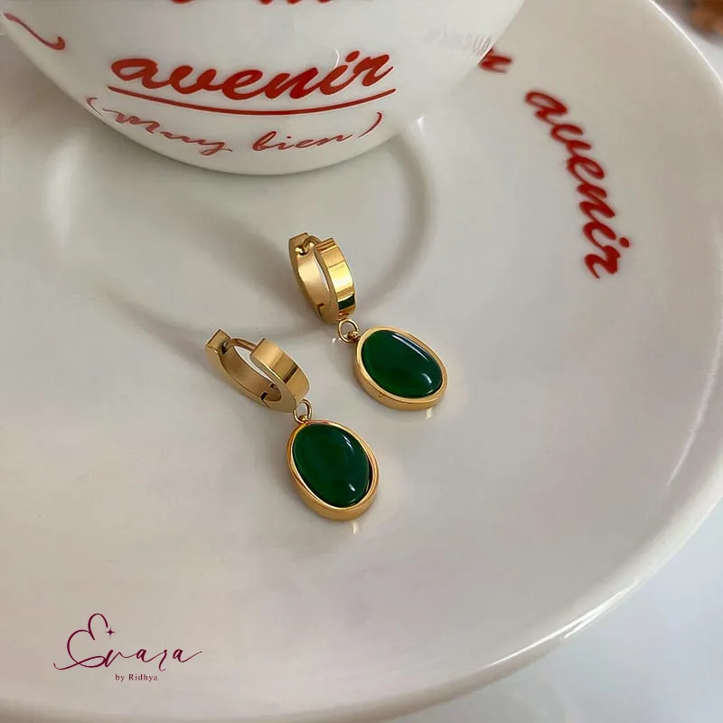 Olive Gem Earrings
