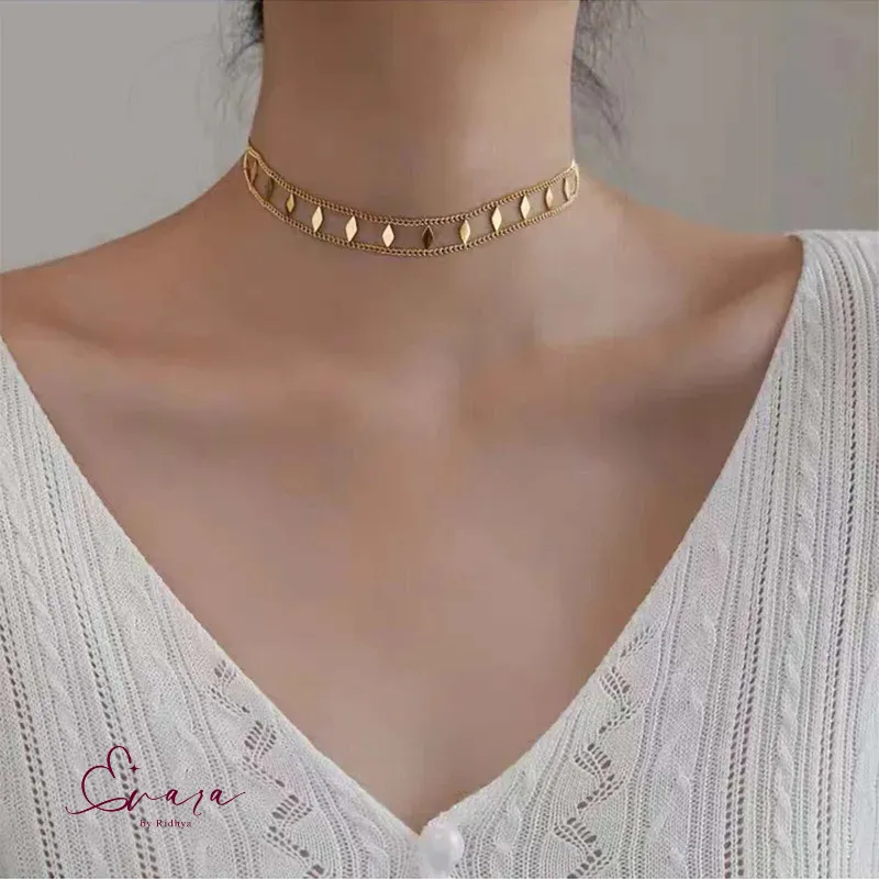 Aurora Leaf Charm Choker