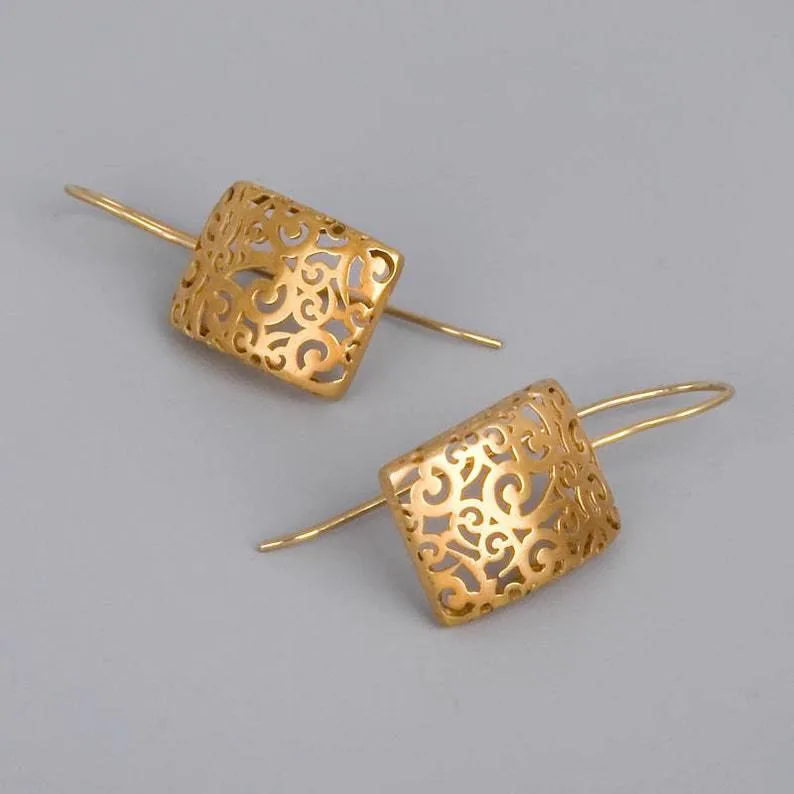 Hollow Square Earrings