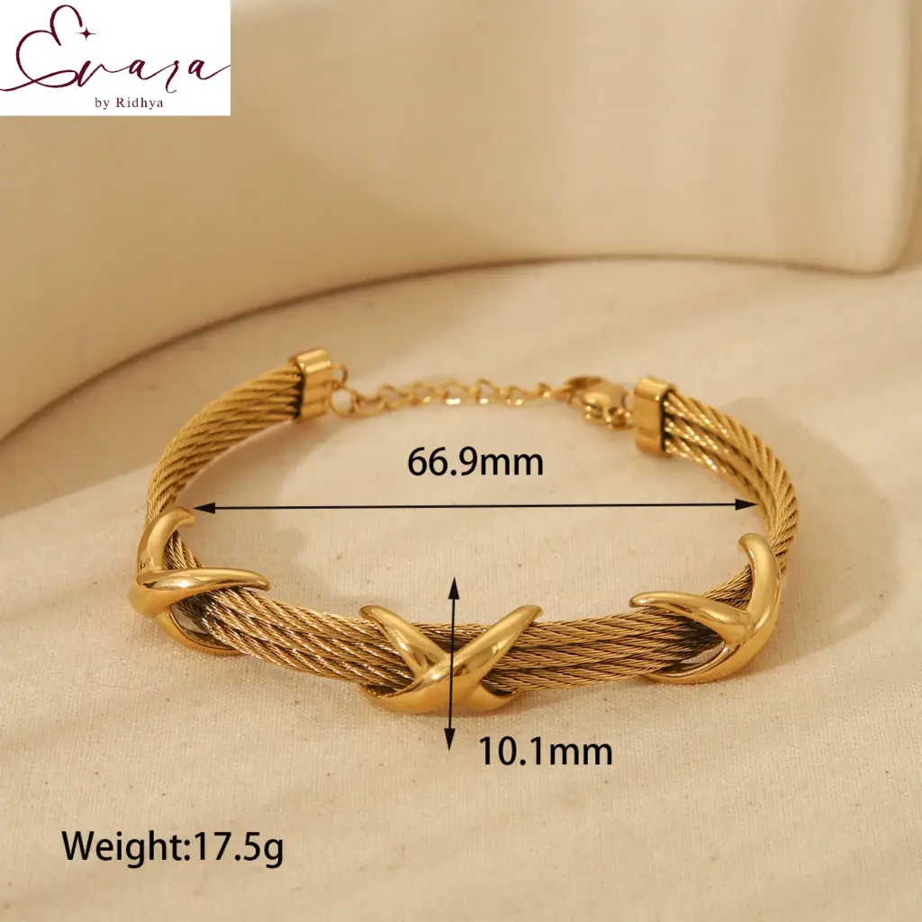 Axis Gold Twist Bracelet