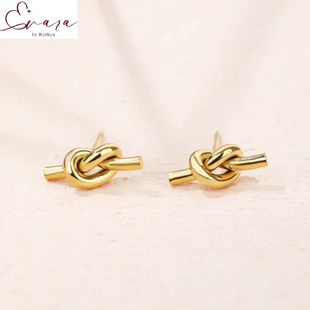 Golden Knot Studs