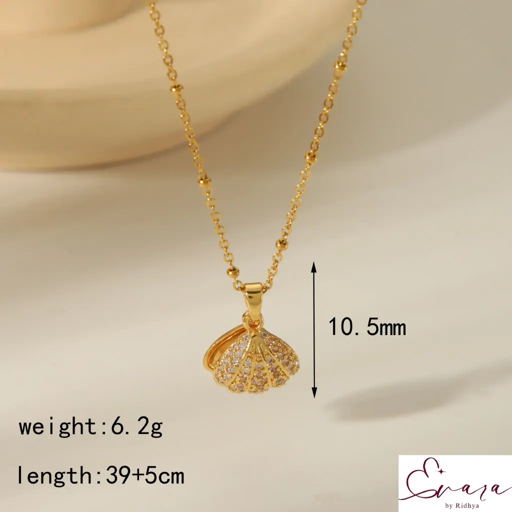 Golden Shell Glow Necklace