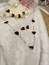 Scarlet Charm Necklace & Studs