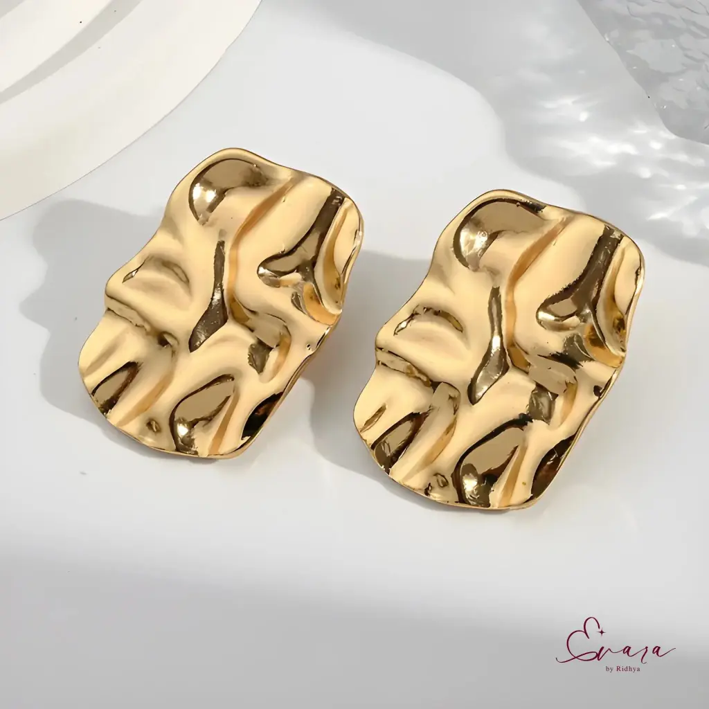 Liquid Metal Drops Earrings