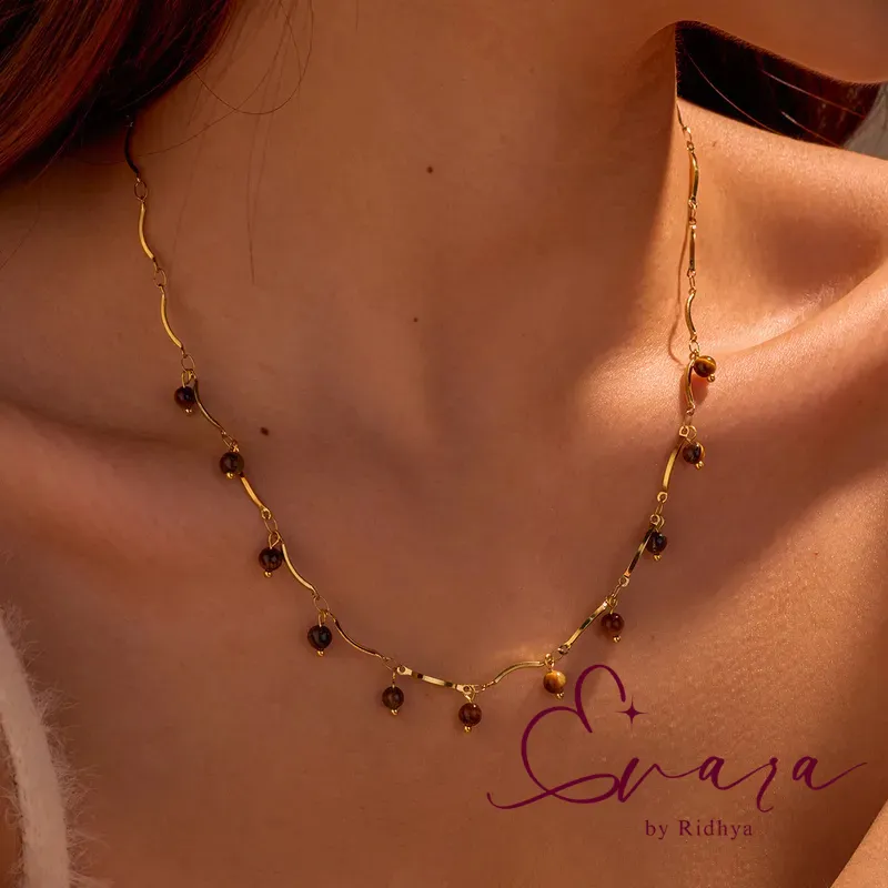 Tiger Eye Dangle Necklace