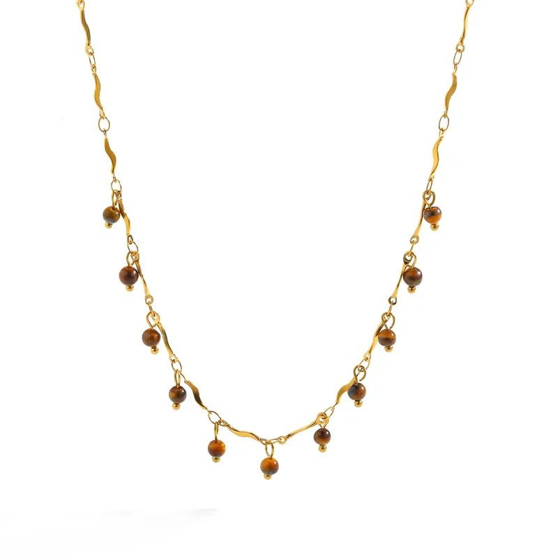 Tiger Eye Dangle Necklace