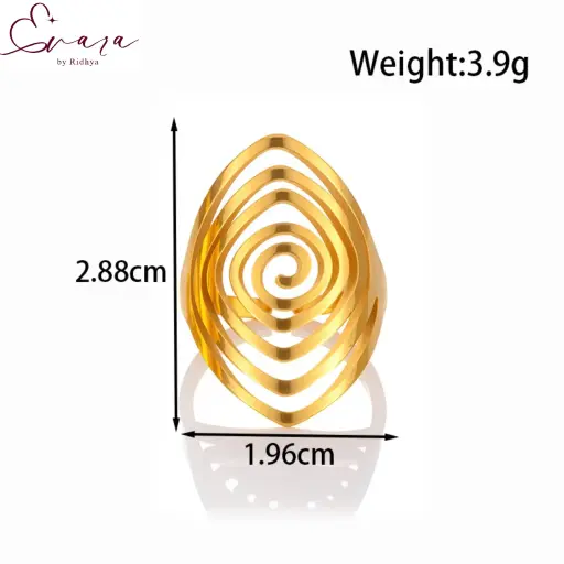 Radiant Swirl Signature Ring