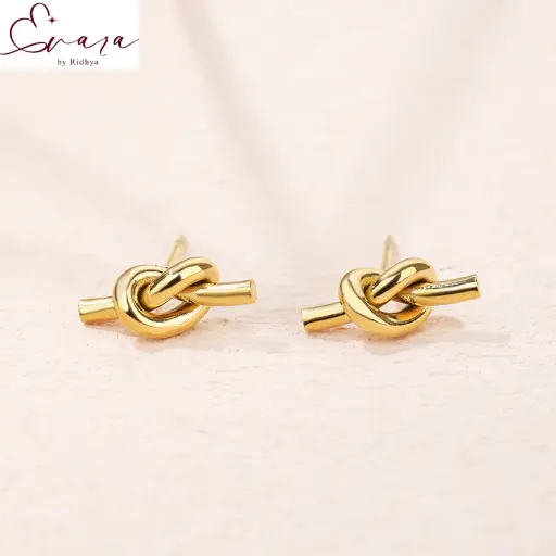 Golden Knot Studs
