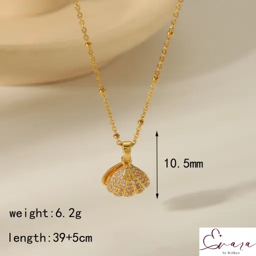 Golden Shell Glow Necklace